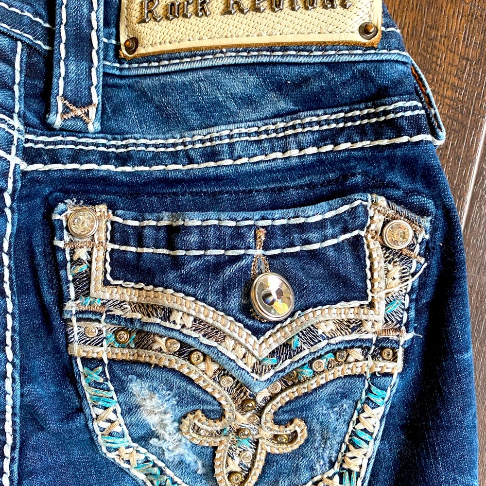 Ankle skinny rock revival jeans